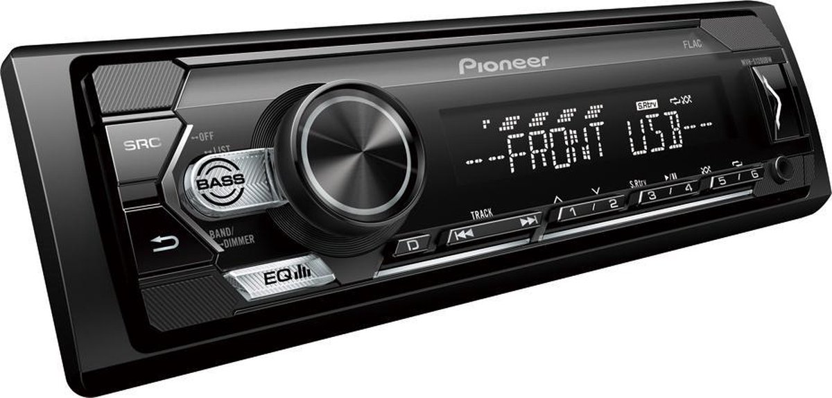 Pioneer MVH-S120UBW – 1-DIN Autoradio met USB & AUX-in – Witte verlichting – 4×50 W – foto 2