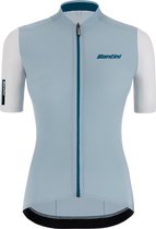 Santini Fietsshirt Korte mouwen Blauw Dames - Redux Stamina S/S Jersey For Women Silver Bullet - XL