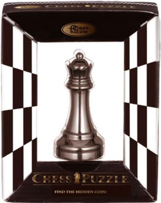 Afbeelding van het spel Cast Schaakpuzzel Chess Queen 9,3 Cm Staal Zwart