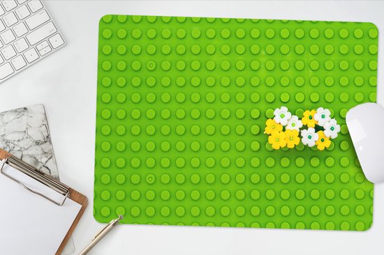 Muismat - Ondervloer met bloemen muismat rubber - 40x30 cm - Muismat met foto
