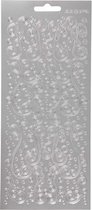 Stickers Sheet 10x23 Cm Silver Swirl 1sheet