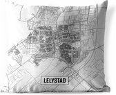 Buitenkussens - Tuin - Stadskaart Lelystad - 50x50 cm