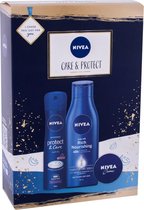 Nivea Care & Protect Zestaw 250ml Body Milk Nourishing + 150ml Protect & Care Anti-perspirant Spray 48h + 30ml Creme (w)