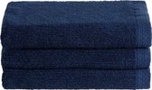 Seahorse Ridge handdoeken 60x110 cm - Set van 3 - Marine blauw