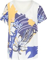Cassis - Female - T-shirt met een abstracte kunstprint  - Geel