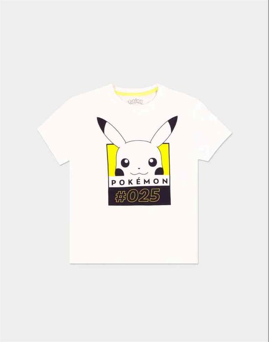 Pokémon - #025 Dames T-shirt - S - Wit