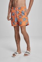 Urban Classics Zwemshorts -XL- Floral Oranje