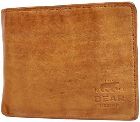 Bear Design Moose Leren Billfold - Cognac