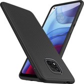 Cazy Texture TPU hoesje voor Motorola Moto G Power 2021 - zwart