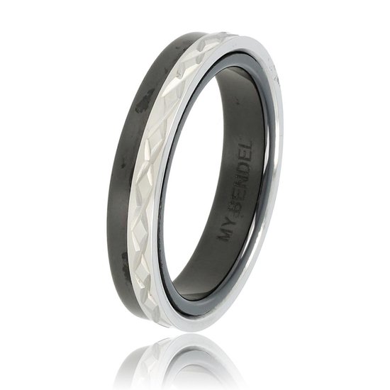 My Bendel - ring  zwart  met motief - zwart met - Met luxe cadeauverpakking
