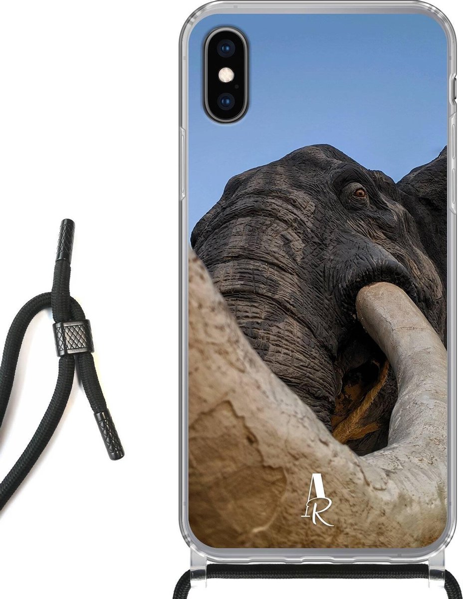 iPhone Xs hoesje met koord - Elephant