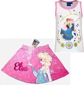 Disney Frozen set - shirt+rok - roze/wit - maat 98/104 (4 jaar)