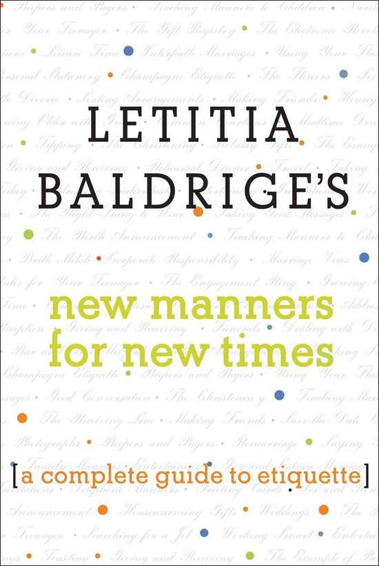 Letitia Baldrige's New Manners for New Times - cover