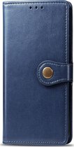 Samsung Galaxy A42 5G Hoesje - Mobigear - Snap Button Serie - Kunstlederen Bookcase - Blauw - Hoesje Geschikt Voor Samsung Galaxy A42 5G