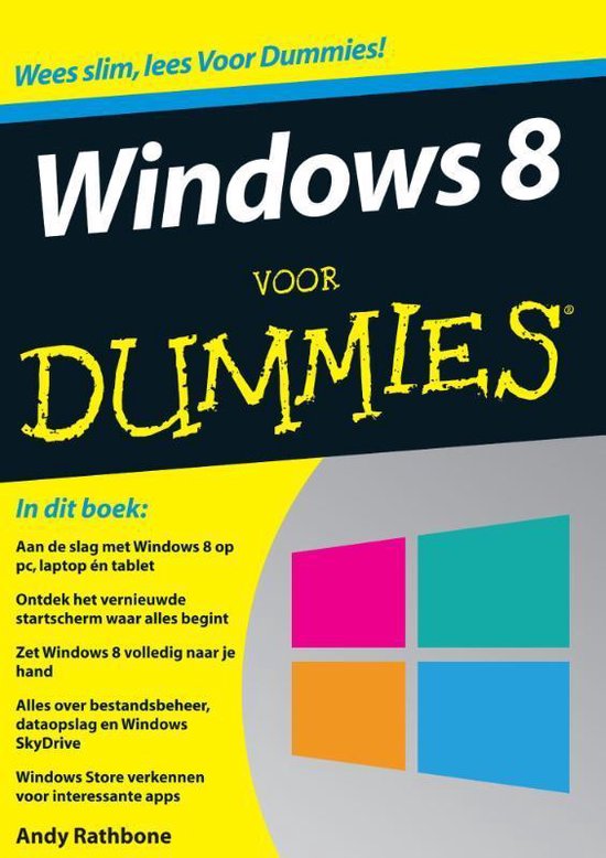 Cover van het boek 'Windows 8 voor dummies' van Andy Rathbone