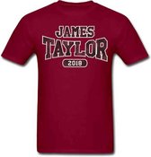 James Taylor Heren Tshirt -L- 2018 Tour Logo Rood