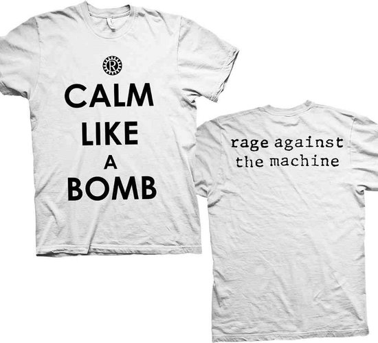 Rage Against The Machine - Calm Like A Bomb Heren T-shirt - 2XL - Wit