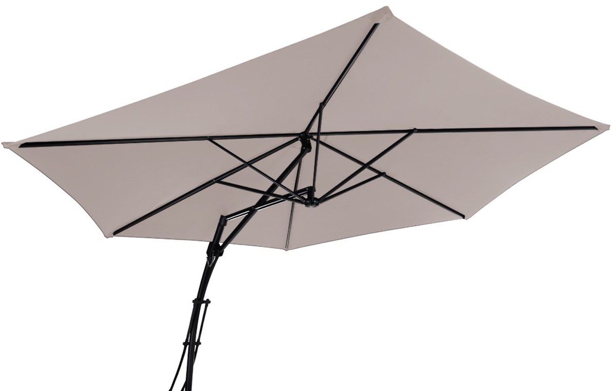 Bol.com Zweefparasol - 3 meter crème aanbieding