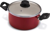 Kitchen Fun Boheme Kookpot Rood D24cm+deksel Email