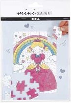 Mini Creatieve Set, puzzel - prinses, wit, 1set