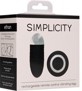 Ethan - Rechargeable Remote Control Vibrating Egg - Black - Eggs - Happy Easter! - Easter eggs