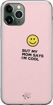 iPhone 11 Pro hoesje - I'm cool quote - Soft Case Telefoonhoesje - Tekst - Roze