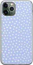 iPhone 11 Pro hoesje - Lila stippen - Soft Case Telefoonhoesje - Gestipt - Paars