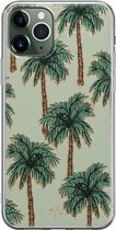 iPhone 11 Pro hoesje - Palmbomen - Soft Case Telefoonhoesje - Natuur - Groen