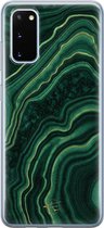 Samsung Galaxy S20 siliconen hoesje - Agate groen - Soft Case Telefoonhoesje - Groen - Print