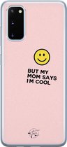 Samsung Galaxy S20 siliconen hoesje - I'm cool quote - Soft Case Telefoonhoesje - Roze - Tekst