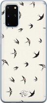 Samsung Galaxy S20 Plus siliconen hoesje - Vogels / Birds - Soft Case Telefoonhoesje - Beige - Print