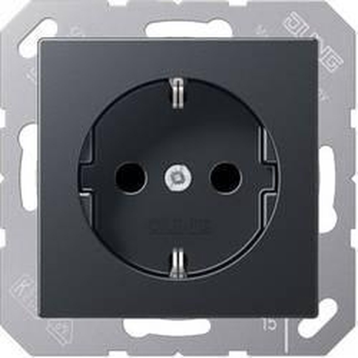 Bol.com Jung A1520BFANM Wandcontactdoos Inzetstuk 1-voudig Antraciet 1 stuk(s) aanbieding