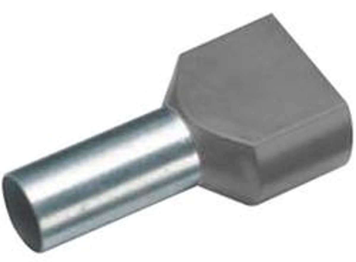 Vogt Verbindungstechnik 460612D Dubbele adereindhulzen 4 mm² Deels geïsoleerd Grijs 100 stuk(s)