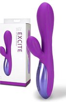 UltraZone Excite 6x Rabbit Style Silicone Vibe - Purple - Rabbit Vibrators - Happy Easter!