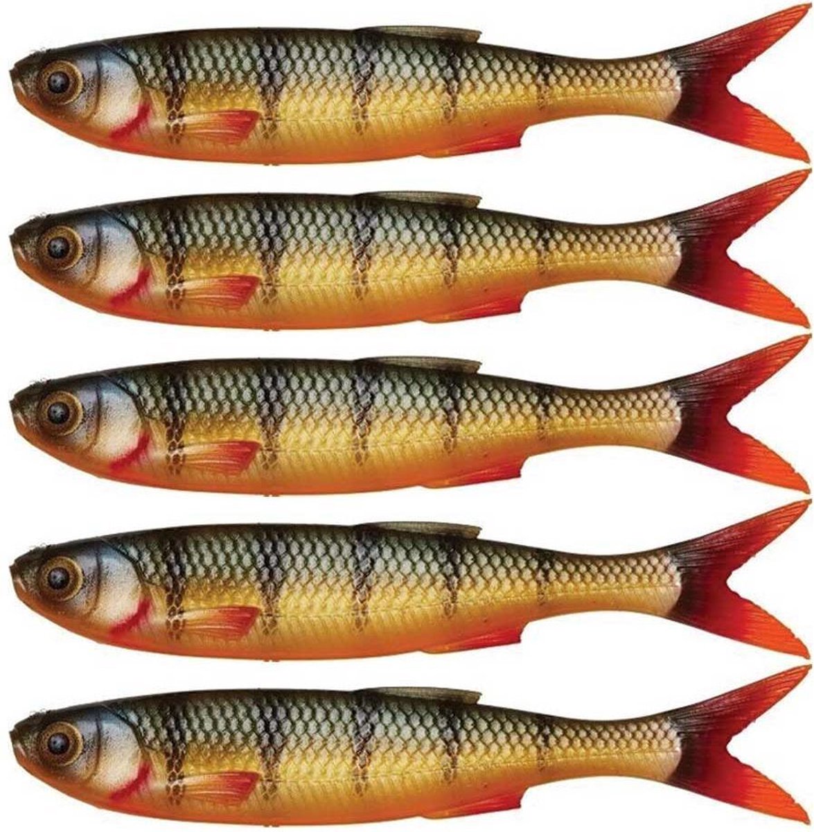 Savage Gear Craft Dying Minnow - Shad - Perch - 10cm - 5.5g - 5 Stuks - Oranje