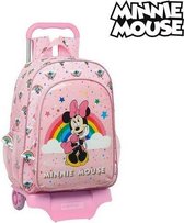 Schoolrugzak met Wielen 905 Minnie Mouse Rainbow Roze