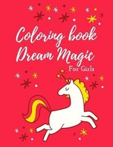 Coloring book dream magic for girls