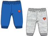 Superbaby joggingbroek - set van 2 - blauw+grijs - maat 80 (18 maanden)