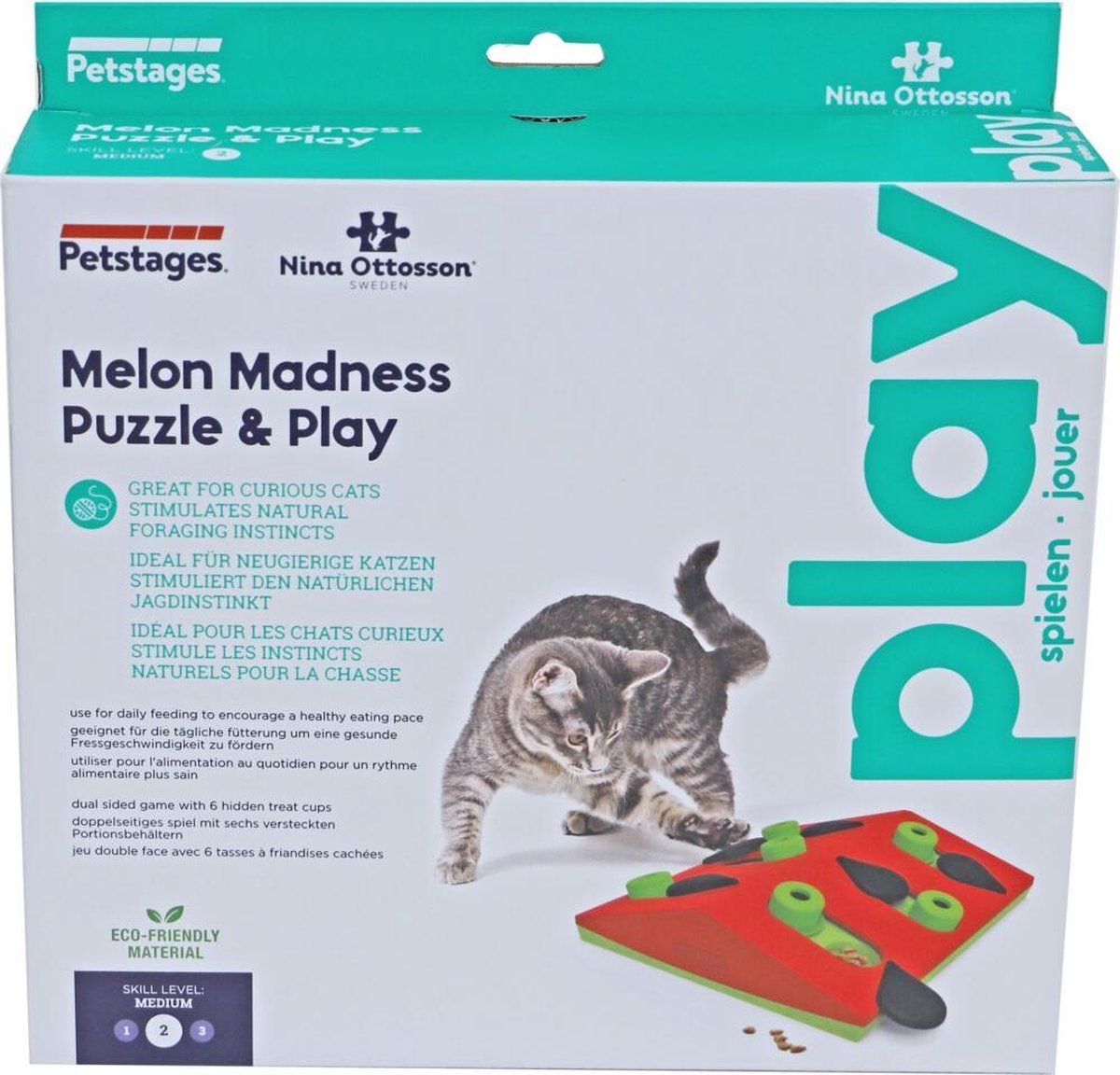 Nina Ottosson Melon Madness Puzzle & Play Cat Toy