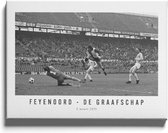 Walljar - Feyenoord - De Graafschap '75 - Muurdecoratie - Canvas schilderij