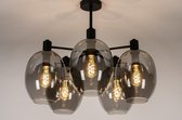 Lumidora Plafondlamp 73952 - 5 Lichts - E27 - Zwart - Grijs - Metaal - ⌀ 70 cm