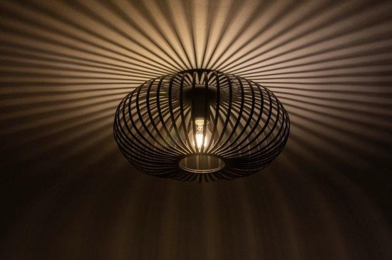 Lumidora Plafondlamp 73293 - E27 - Zwart - Metaal - ⌀ 39 cm