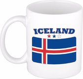 Beker / mok met de IJslandse vlag - 300 ml keramiek - IJsland