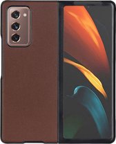 Samsung Galaxy Z Fold 2 5G Hoesje - Mobigear - Excellent Serie - Hard Kunststof Backcover - Bruin - Hoesje Geschikt Voor Samsung Galaxy Z Fold 2 5G