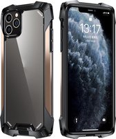 Apple iPhone 12 Pro Max Hoesje - Mobigear - Metal Tough Serie - Hard Kunststof Backcover - Goud - Hoesje Geschikt Voor Apple iPhone 12 Pro Max