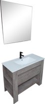 WOON-DISCOUNTER.NL - Badkamermeubel Fluberg 100 - Houtlook - 301426
