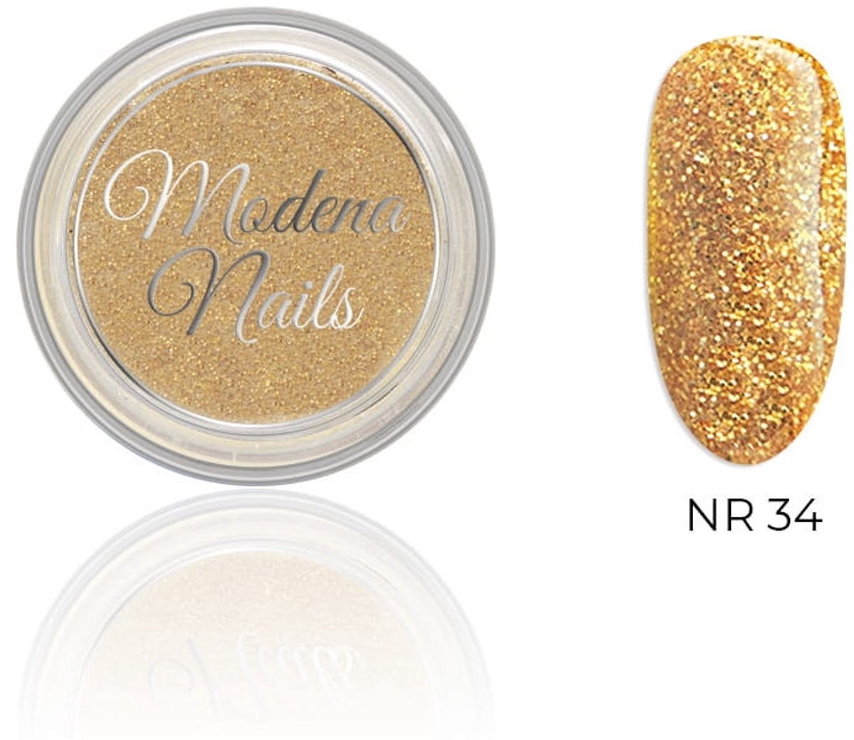 Modena Nails Acryl Goud Glitter – 34