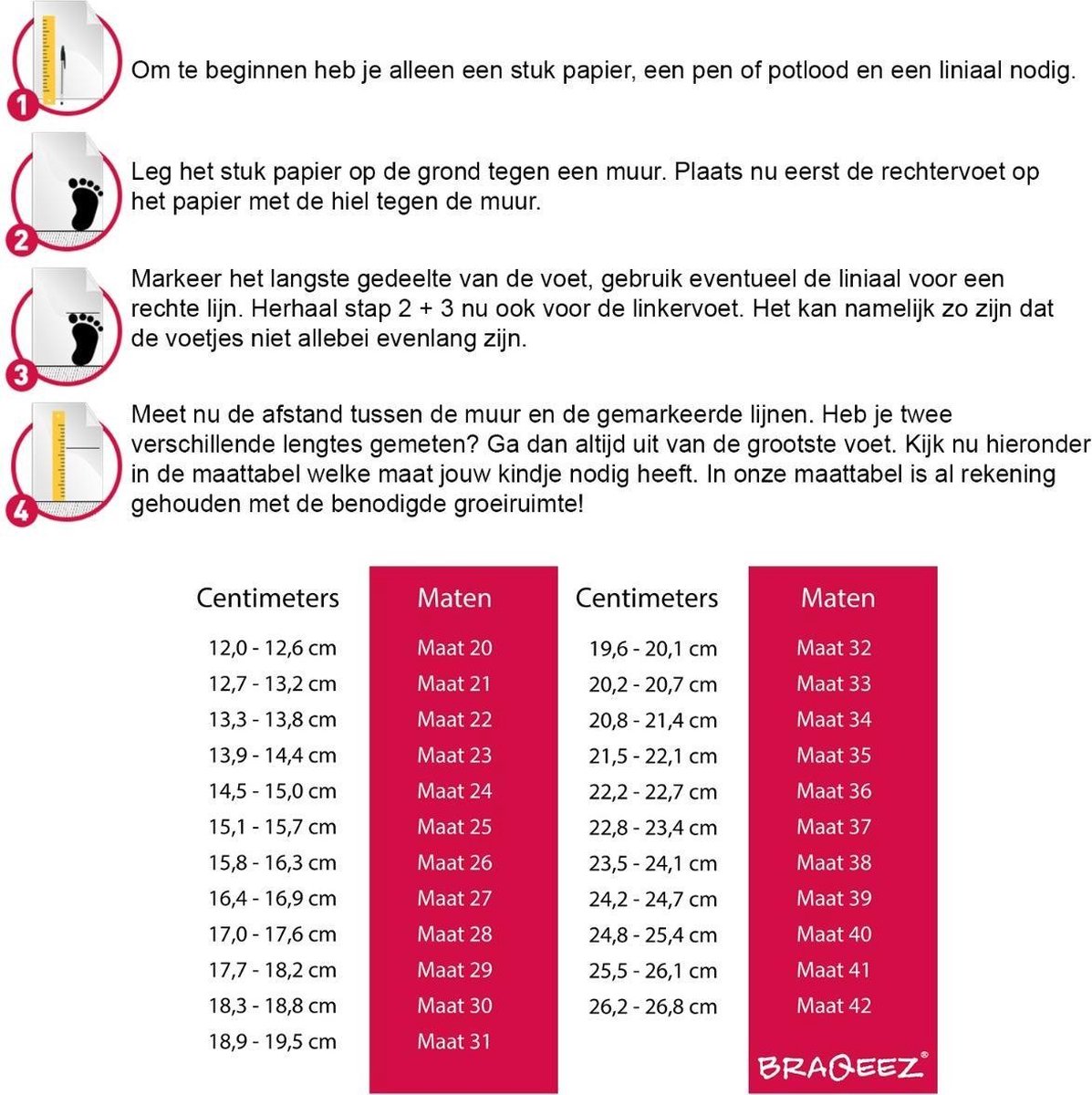 Braqeez 421270-500 Meisjes Lage Sneakers - Wit/Print - Leer - Veters |  bol.com