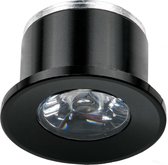 LED Veranda Spot Verlichting - 1W -  Warm Wit 3000K - Inbouw - Rond - Mat Zwart - Aluminium - Ø31mm