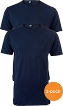 Alan Red T-shirt Derby - extra lang (2-pack) - O-hals - donker blauw -  Maat XXL